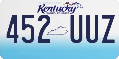 KY license plate 452UUZ
