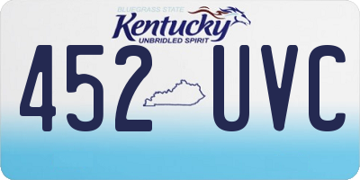 KY license plate 452UVC