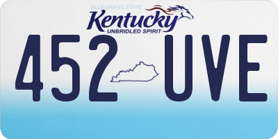 KY license plate 452UVE