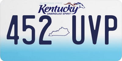 KY license plate 452UVP