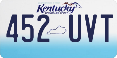 KY license plate 452UVT