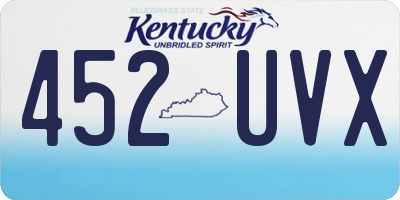 KY license plate 452UVX