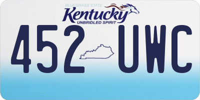 KY license plate 452UWC