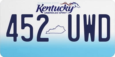 KY license plate 452UWD