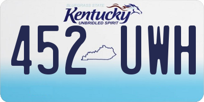 KY license plate 452UWH