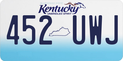 KY license plate 452UWJ
