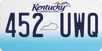 KY license plate 452UWQ