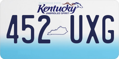 KY license plate 452UXG