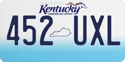 KY license plate 452UXL