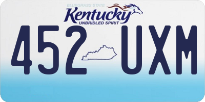 KY license plate 452UXM