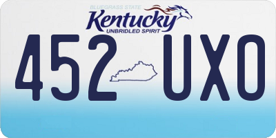 KY license plate 452UXO