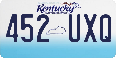 KY license plate 452UXQ