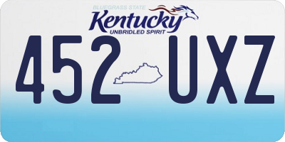 KY license plate 452UXZ