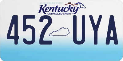 KY license plate 452UYA