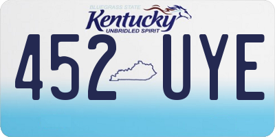 KY license plate 452UYE