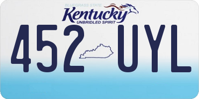 KY license plate 452UYL