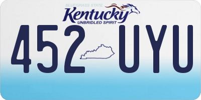KY license plate 452UYU