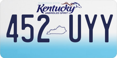KY license plate 452UYY