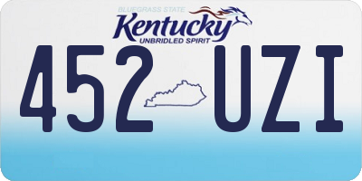 KY license plate 452UZI