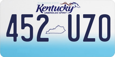 KY license plate 452UZO