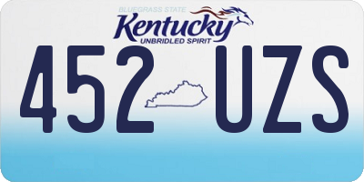 KY license plate 452UZS