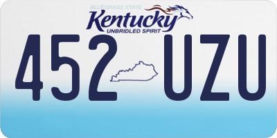 KY license plate 452UZU