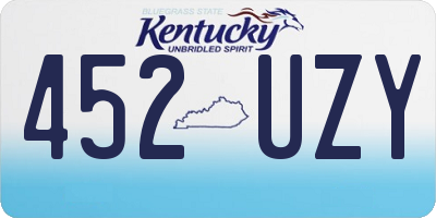 KY license plate 452UZY