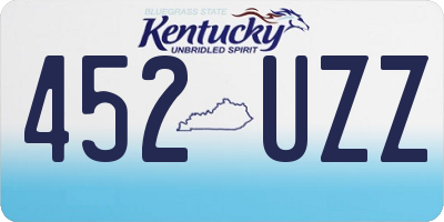 KY license plate 452UZZ