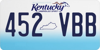 KY license plate 452VBB