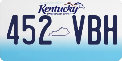 KY license plate 452VBH