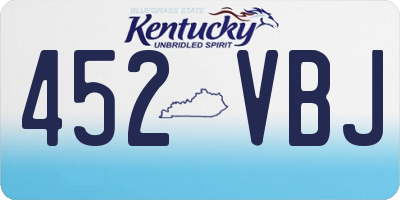 KY license plate 452VBJ