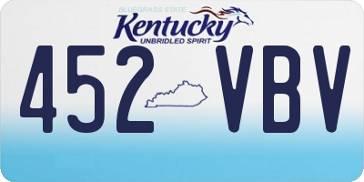 KY license plate 452VBV
