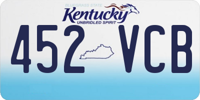 KY license plate 452VCB
