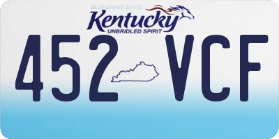 KY license plate 452VCF