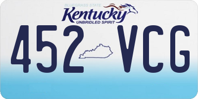 KY license plate 452VCG