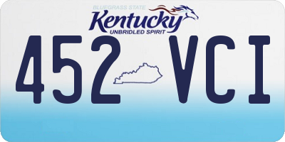 KY license plate 452VCI