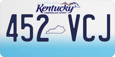 KY license plate 452VCJ
