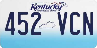 KY license plate 452VCN