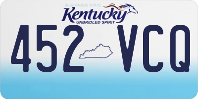 KY license plate 452VCQ