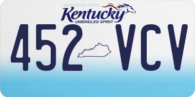KY license plate 452VCV