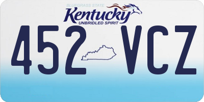 KY license plate 452VCZ