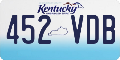 KY license plate 452VDB