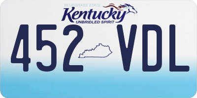KY license plate 452VDL