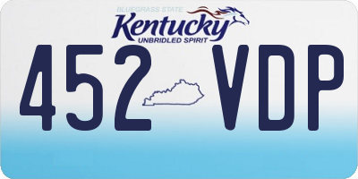 KY license plate 452VDP