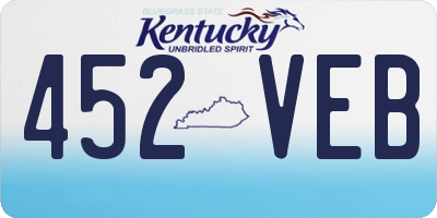 KY license plate 452VEB