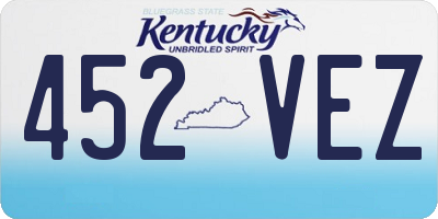 KY license plate 452VEZ