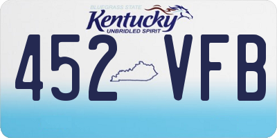 KY license plate 452VFB