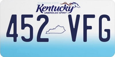 KY license plate 452VFG
