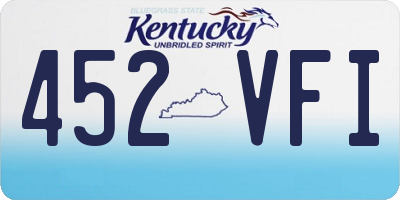 KY license plate 452VFI