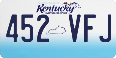 KY license plate 452VFJ